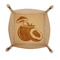 Coconut and Leaves Genuine Leather Valet Trays - FRONT (folded)