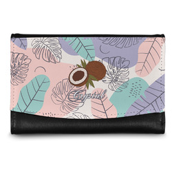 Coconut and Leaves Genuine Leather Women's Wallet - Small (Personalized)