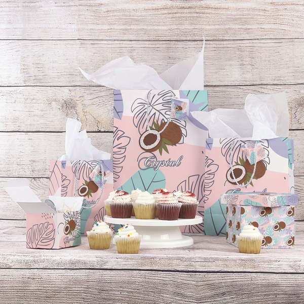 Coconut and Leaves Gift Bags - In Context