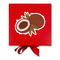Coconut and Leaves Gift Boxes with Magnetic Lid - Red - Approval