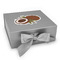 Coconut and Leaves Gift Boxes with Magnetic Lid - Silver - Front