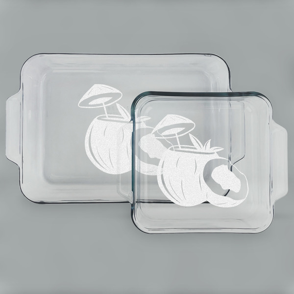 Coconut and Leaves Glass Baking Dish Set - MAIN (set)