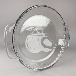 Coconut and Leaves Glass Pie Dish - 9.5in Round