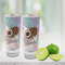 Coconut and Leaves Glass Shot Glass - 2 oz - LIFESTYLE