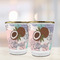 Coconut and Leaves Glass Shot Glass - with gold rim - LIFESTYLE