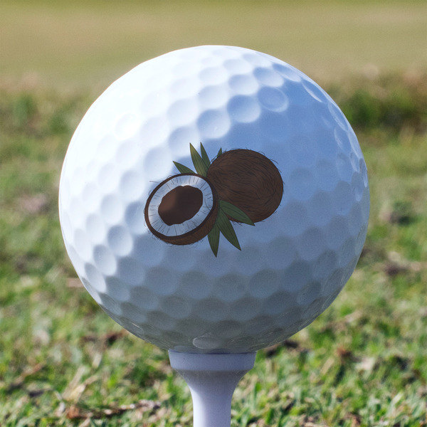 Coconut and Leaves Golf Ball - Branded - Tee