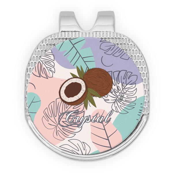 Coconut and Leaves Golf Ball Hat Clip Marker - Apvl