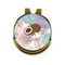 Coconut and Leaves Golf Ball Marker - Hat Clip - Gold