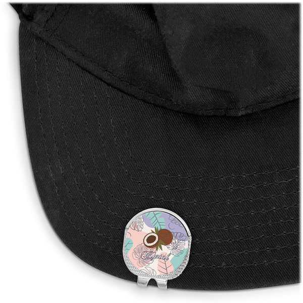 Coconut and Leaves Golf Ball Marker Hat Clip - Main