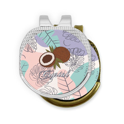 Coconut and Leaves Golf Ball Marker - Hat Clip