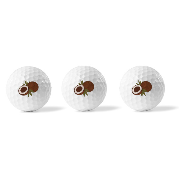 Coconut and Leaves Golf Balls - Generic - Set of 3 - APPROVAL