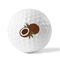 Coconut and Leaves Golf Balls - Generic - Set of 3 - FRONT