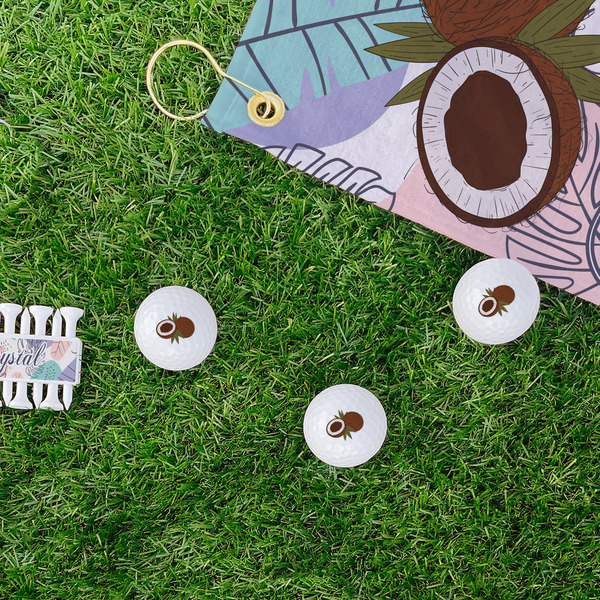 Coconut and Leaves Golf Balls - Generic - Set of 3 - LIFESTYLE