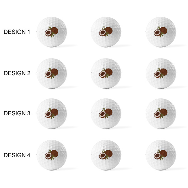 Coconut and Leaves Golf Balls - Titleist - Set of 12 - APPROVAL