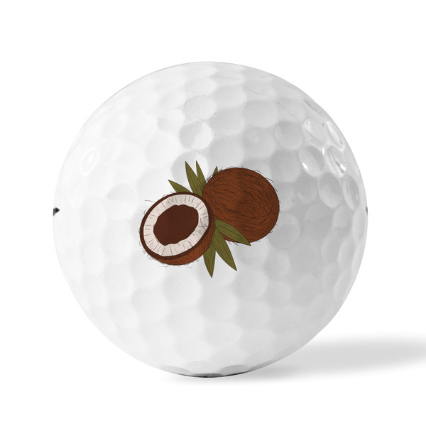 Coconut and Leaves Golf Balls - Titleist - Set of 12 - FRONT