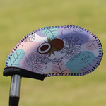 Coconut and Leaves Golf Club Iron Cover (Personalized)
