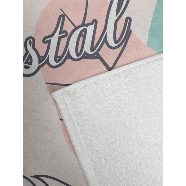 Coconut and Leaves Golf Towel - Detail