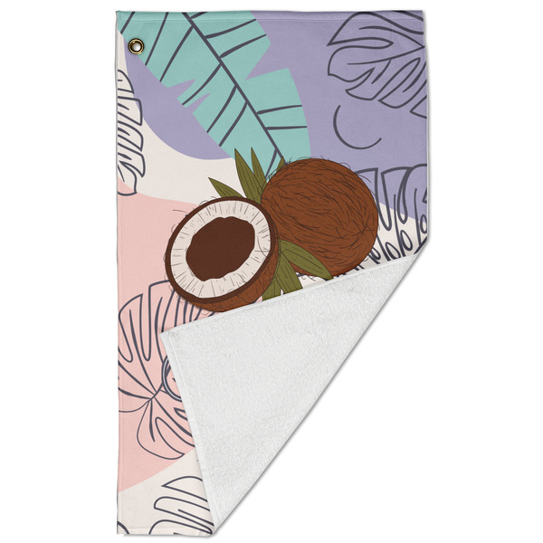 Coconut and Leaves Golf Towel - Folded (Large)