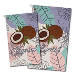 Coconut and Leaves Golf Towel - Poly-Cotton Blend w/ Name or Text