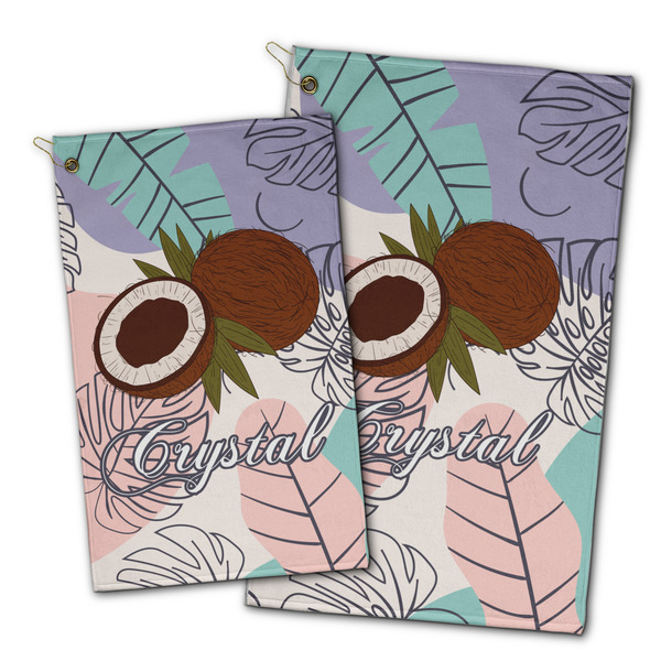 Coconut and Leaves Golf Towel - PARENT (small and large)