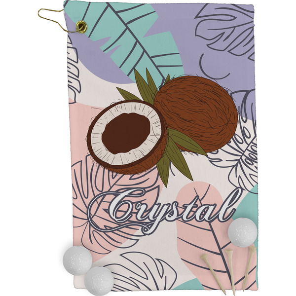 Coconut and Leaves Golf Towel (Personalized)
