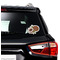 Coconut and Leaves Graphic Car Decal (On Car Window)