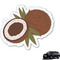 Coconut and Leaves Graphic Car Decal