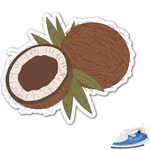 Coconut and Leaves Graphic Iron On Transfer - Up to 4.5"x4.5"