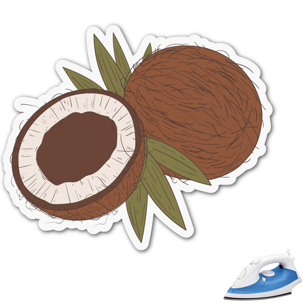 Custom Coconut and Leaves Graphic Iron On Transfer