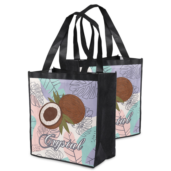 Coconut and Leaves Grocery Bag - MAIN