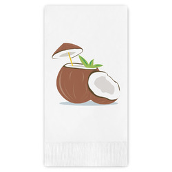 Coconut and Leaves Guest Napkins - Full Color - Embossed Edge