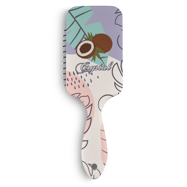Custom Coconut and Leaves Hair Brushes (Personalized)