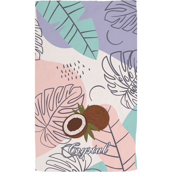 Coconut and Leaves Hand Towel (Personalized) Full