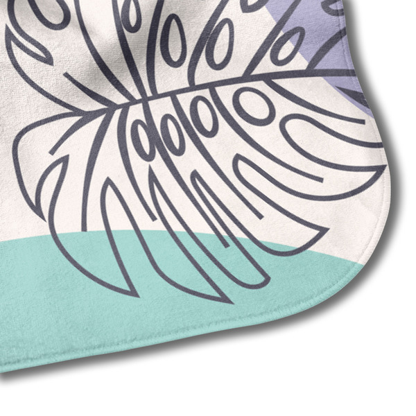 Coconut and Leaves Hooded Baby Towel- Detail Corner