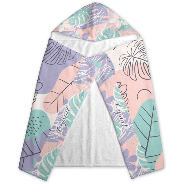 Coconut and Leaves Hooded Towel - Folded