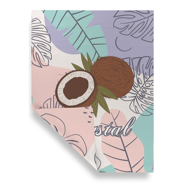 Coconut and Leaves House Flags - Double Sided - FRONT FOLDED