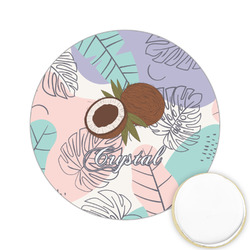 Coconut and Leaves Printed Cookie Topper - 2.15" (Personalized)