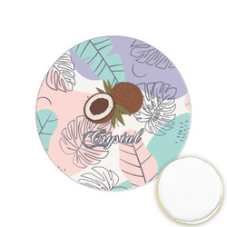 Coconut and Leaves Printed Cookie Topper - 1.25" (Personalized)