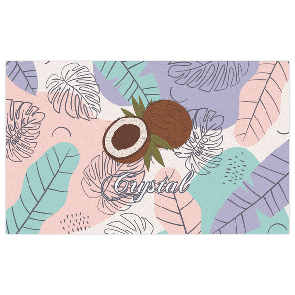 Coconut and Leaves Indoor / Outdoor Rug - 3'x5' - Front Flat