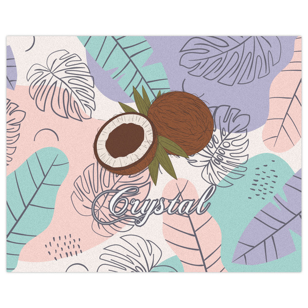 Coconut and Leaves Indoor / Outdoor Rug - 8'x10' - Front Flat