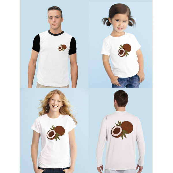 Coconut and Leaves Iron-On Sizing on Shirts