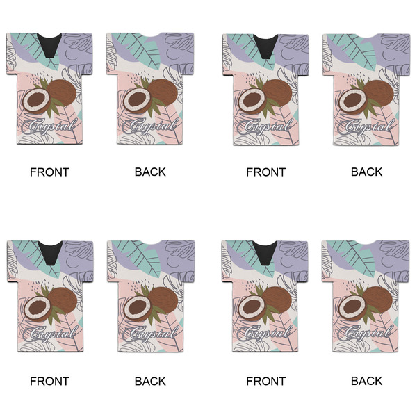 Coconut and Leaves Jersey Bottle Cooler - Set of 4 - APPROVAL