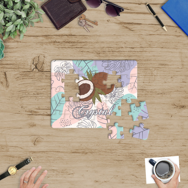 Coconut and Leaves Jigsaw Puzzle 30 Piece - In Context