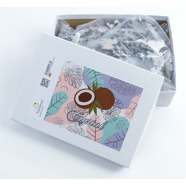 Coconut and Leaves Jigsaw Puzzle 500 Piece - Box