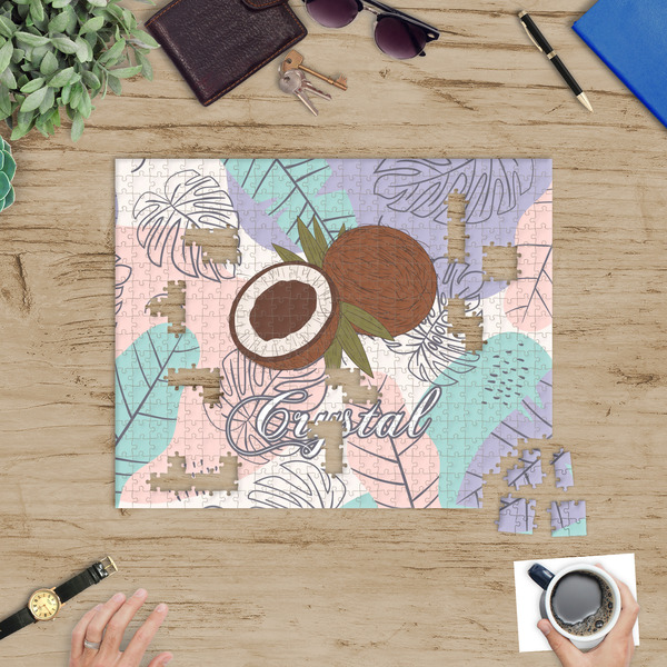 Coconut and Leaves Jigsaw Puzzle 500 Piece - In Context