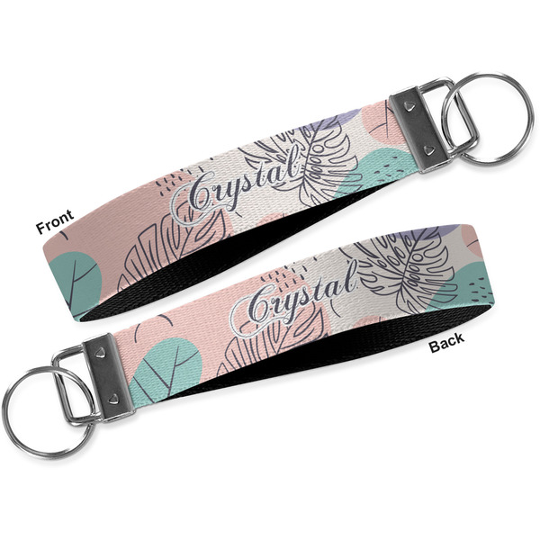 Coconut and Leaves Key-chain - Metal and Nylon - Front and Back
