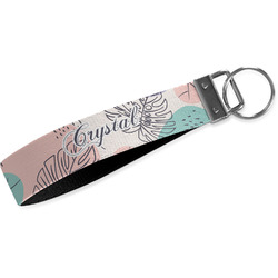 Coconut and Leaves Webbing Keychain Fob - Large (Personalized)