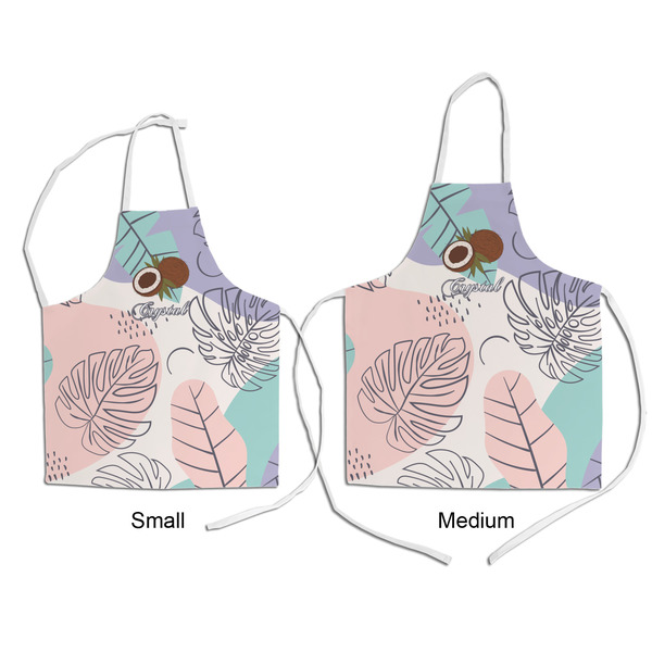 Coconut and Leaves Kid's Aprons - Comparison