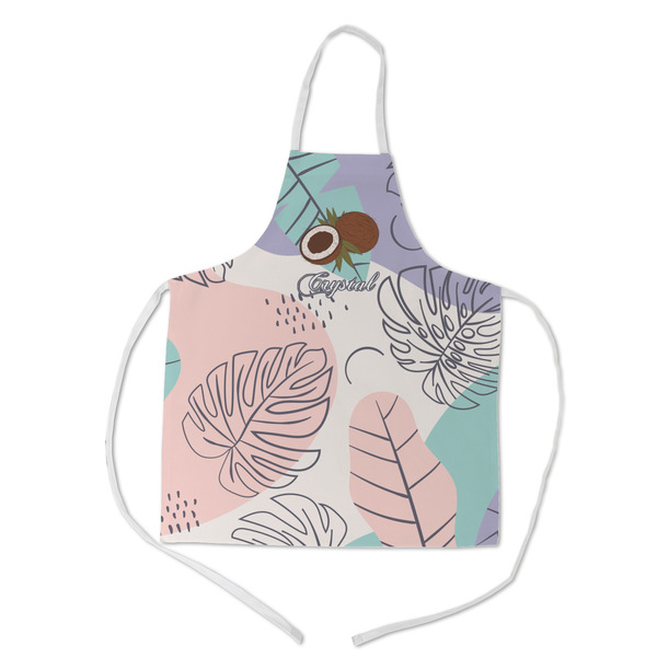 Custom Coconut and Leaves Kid's Apron w/ Name or Text