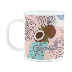 Coconut and Leaves Plastic Kids Mug (Personalized)